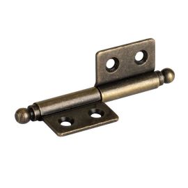 Walteco Butt Hinge With Decorative Head 52X20Mm, Left, Antique Brass, 2 Pcs 80184