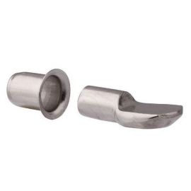Walteco Flatetened Shelf Support With Top Plates Ø 7/ 7,5Mm, Nickel-Plated, 8 Pcs 90612