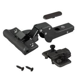 Walteco Concealed Hinge Ø 35Mm For Inset Doors, Clip-On Installation And Integrated Sof Close + Screw-On Plate With Cam Adjustment, Black Edition 60025