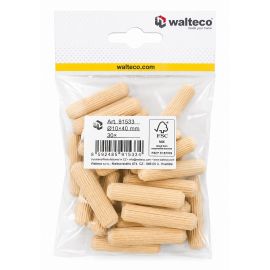 Walteco Wood Dowel 10X40Mm, 30 Pcs 91533