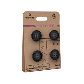 Walteco Set Of Furniture Knobs Jaro Ø 26Mm,Black Mat, 4 Pcs 7739