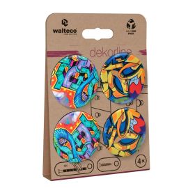 Walteco Set Of Furniture Knobs Graffiti, 4 Pcs 7700