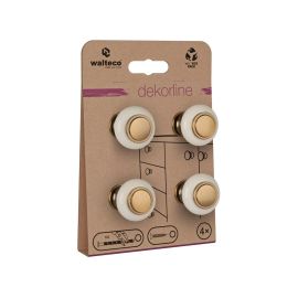 Walteco Set Of Furniture Knobs Alta Ø 31Mm, Porcelain / Bronze, 4Pcs 7725
