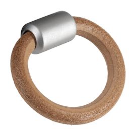 Walteco Furniture Knob Izola, Leather, Chrome Matt 7417