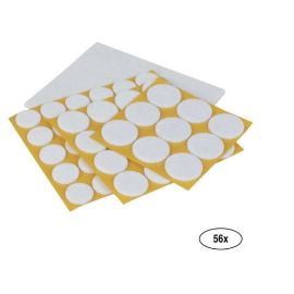 Walteco Set Of Felt Pads, White, 56 Pcs 84996