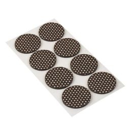Walteco Felt Pads With Non-Slip Dots Ø 30Mm, Self-Adhesive, Brown, 8 Pcs 85189