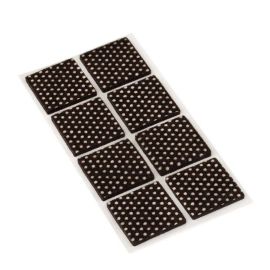 Walteco Felt Pads With Non-Slip Dots 30X30Mm, Self-Adhesive, Brown, 8 Pcs 85192