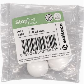 Walteco Door Stop Ø 22Mm, White, 2 Pcs 5382