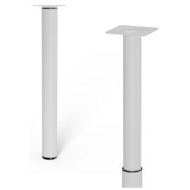 Walteco Furniture Leg Ø 30Mm, H-300-500Mm, Height Adjustable, White 50395