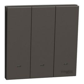 Schneider Electric AvatarOn C Switch with Fluorescent Locator 1 way 3 gang 16AX 250V dark grey E8733L1F_DG