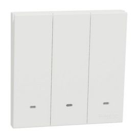 Schneider Electric AvatarOn C Switch with Fluorescent Locator 2 way 3 gang 16AX 250V white E8733L2F_WE