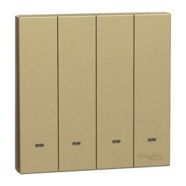 Schneider Electric 16AX 250V 4 Gang 1 Way Switch E8734L1F_WG