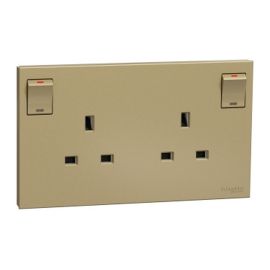 Schneider Electric AvatarOn C Switched socket 13A 250V 2 gangs wine gold E87T25_WG