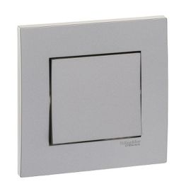 Schneider Electric Vivace Switch 16AX 250V 1 Gang 2 Way Switch Aluminium Silver KB31R_AS