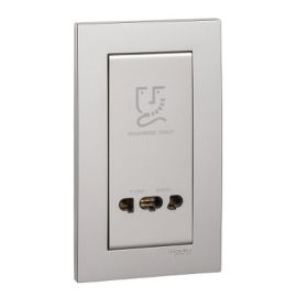 Schneider Electric Vivace Shaver Unit Silver 115/240V Shaver Socket KBT727V_AS