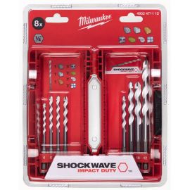 Milwaukee SHOCKWAVE™ Carbide Multi-Material Drill Bits Set 8pcs 4932471112