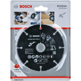 Bosch Multi Material wheel 115mmx22.23 Carbide MW PTW 2608623012