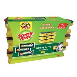 3M Scotch-Brite Classic Nail Saver Scrub Sponge 3X3'S PK 50%OFF TR12903 XN005310190