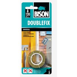 Bison DoubleFix Double Sided Mounting Tape Universal Card 1,5m x 19mm 6312502