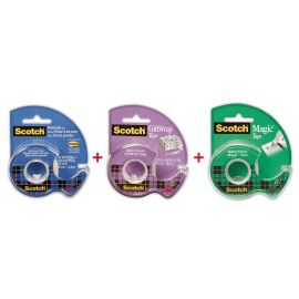 3M Scotch Magic Tape 1X(19 mm x 7.6 m) + Wall-Safe Tape 1X(19 mm x 16.5 m) + GiftWrap Tape 1X(19 mm x 16.5) MGP-0050P-0 (P)
