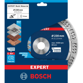 Bosch Diamond Cutting Disc Multi Material 230x22.23x2.4x15 PTW 2608900663