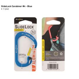 Nite Ize SlideLock Carabiner Aluminium #4 Blue CSLA4-03-R6