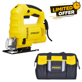 Stanley 600W Jig Saw + Stst512114 Stanley® 12” Soft Side Tool Bag