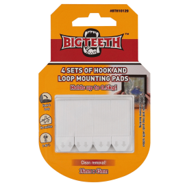 Bigteeth 4 Set Of Hook & Loop Mounting Pads 16mmx45mm BTH10129