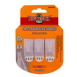 Bigteeth Adhesive Hooks 2.5Cm X5cm 3pcs BTH20025