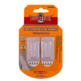 Bigteeth Adhesive Hooks 3.5 X 6cm 2pcs BTH20026