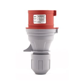 Terminator 5-pin Industrial Plug with Matt Cover, 3-Pole+Neutral+Earth, 6h, 200/346-240/415V~16A, 50/60Hz, IP44, Rewirable TIP1 16A-5P