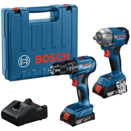 Bosch Combo Kit GDS 18V-350+GSB 185-LI with 2x2.0 Battery & Charger 0615A500CC