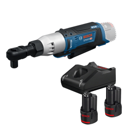Bosch 12V Ratchet Wrench ½ SN GRC 12V-60 (Solo) 06019N8500 + 2x2Ah Battery and Charger (Bundle) 1600A019R9