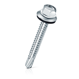 Patta Self Drilling Screw Hex Washer Head EPDM 16mm Zinc #14X1- 1/4 inch 400 pcs/pkt