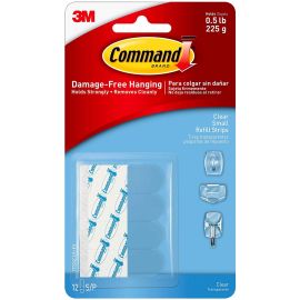 3M Clear Small Refill Strips [12Strips] 17024
