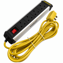 Stanley Power Bar 4G/3Mtrs Sockets (Alu Casing) SXECFE2BBFE