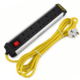 Stanley Power Bar 5G/5Mtrs Sockets (Alu Casing) SXECFD3BBJE