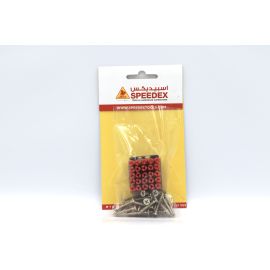 Sheet Metal Screw G I Phillips Flat Head 1" x #8 + Wall Plug PVC Red 1" - 25pcs