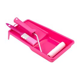 Painting Set Pink (Tray + Brush + Mini Roller) PINKSET Beorol