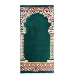 Mosque Kashmeer Mehrab Green Width - 1.3 M 15301-0536G