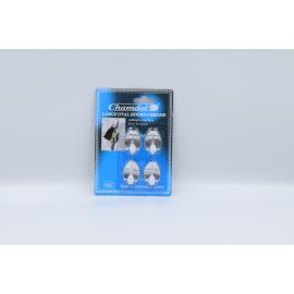Chamdol Hook Metal Oval Chrome Small 4Pc/Set 74540 [1816] 