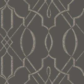 Wallpaper - Gardenia Col97480 Arabesque Charcoal 10.05X0.53M 157-97480