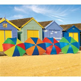 Beach Umbrella Assorted Colors 1.85Mtrs Round 317128