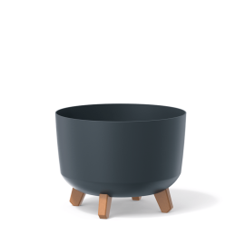 Prosperplast GRACIA LOW Flower Pot 380X380X195mm Anthracite DGRL400L-S433