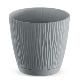 Prosperplast SANDY P Flower Pot 188x188x175mm Stone Gray DSY190P-405U