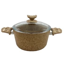 HOME MAKER GRANITEC LBROWN CASSEROLE 22CM G-LBC-22