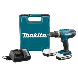 Makita Cordless Hammer Drill 13mm 2 Speed 18V / with 2 Battery - 2.0amps and Charger - HP488DWAE