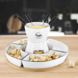 Fondue Set With Plate And Forks X4 Ka4602