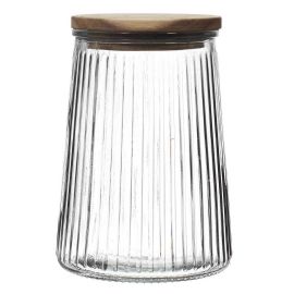 Acacia Lid Glass Jar 95Cl Ka6335