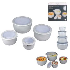 Storage Container 4 Pcs Grey Kb5977
